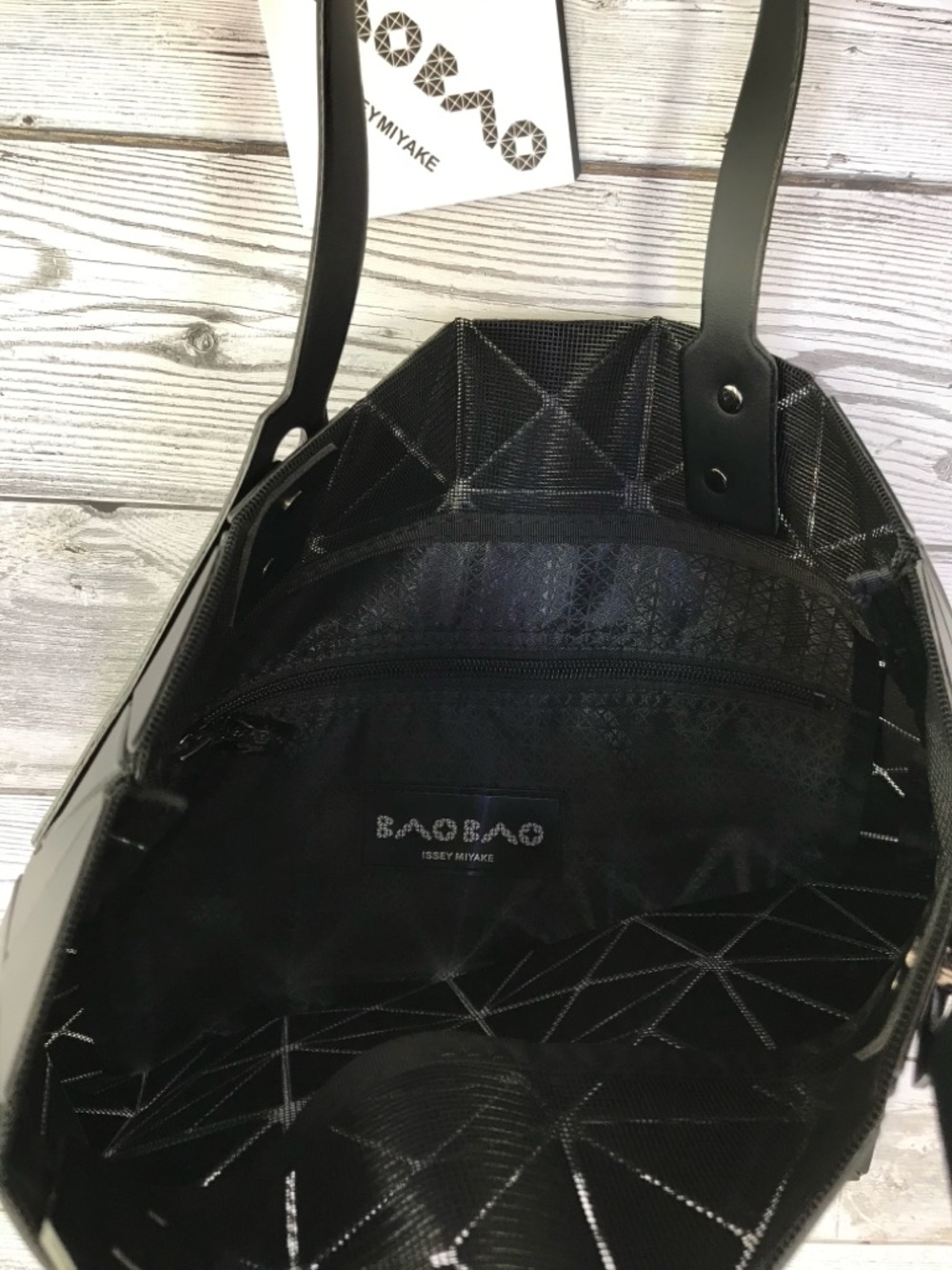 Issey Miyake Black Geometric Tote - Picture 5 of 8